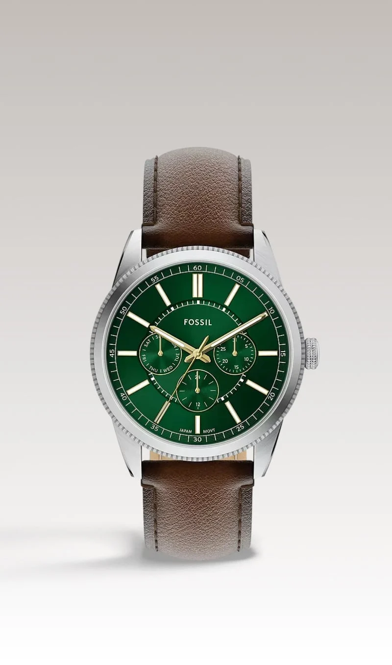 Jacqueline Three-Hand Date Blush Leather Watch - ES3988 - Fossil